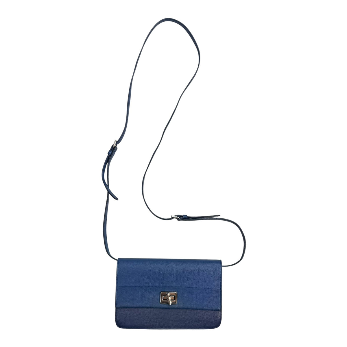 Prada Saffiano Crossbody Bag Blue