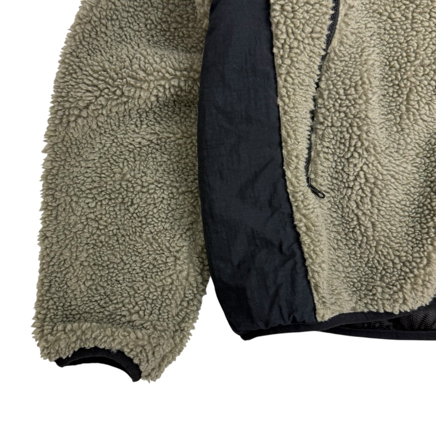 Stussy Sherpa Paneled Hooded Jacket Olive/Black