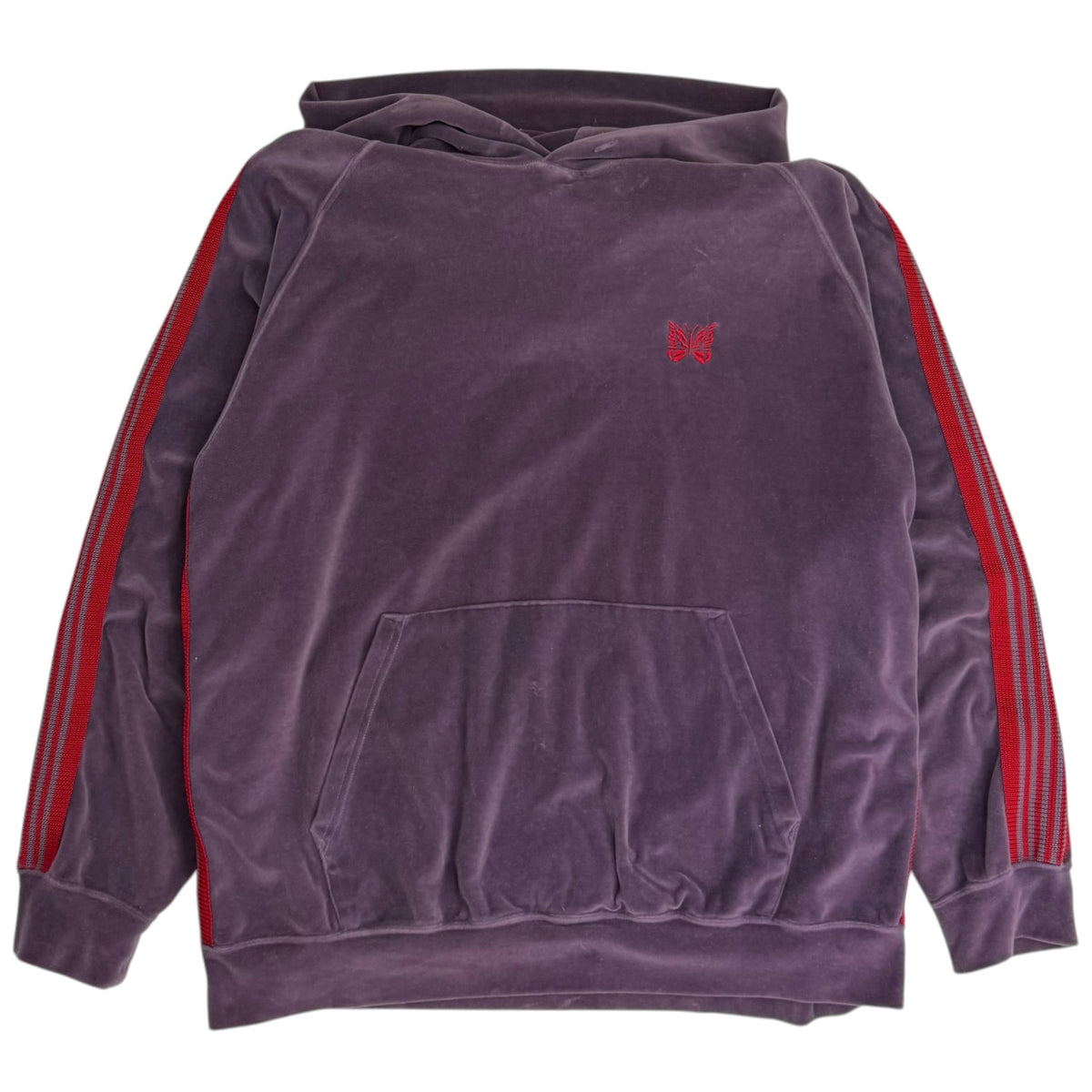 Needles Velour Track Hoodie Purple/Red