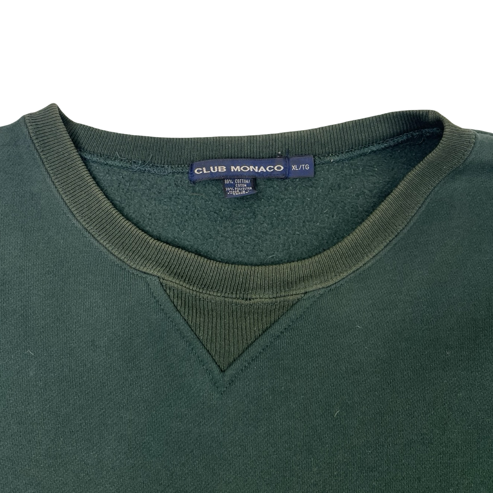 Vintage Club Monaco Heritage Crest Crewneck Sweatshirt Forest Green