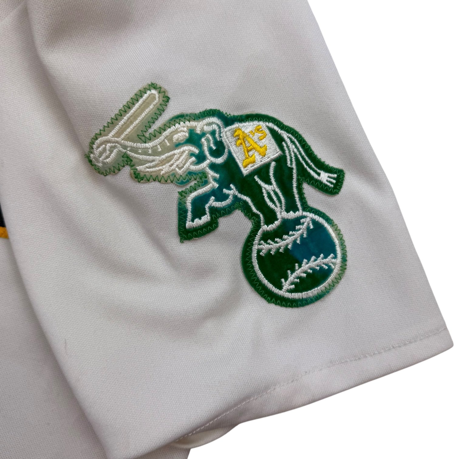 Vintage Ravens Knit Oakland Athletics Jersey White