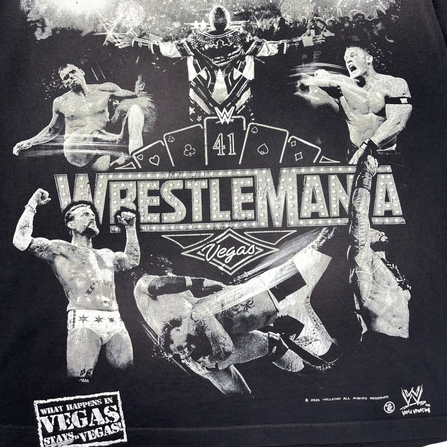 Hellstar x WWE WrestleMania 41 Tee Black