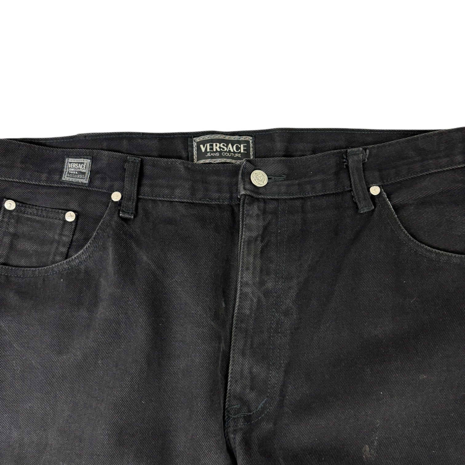 Vintage Versace Jeans Straight-Leg Black