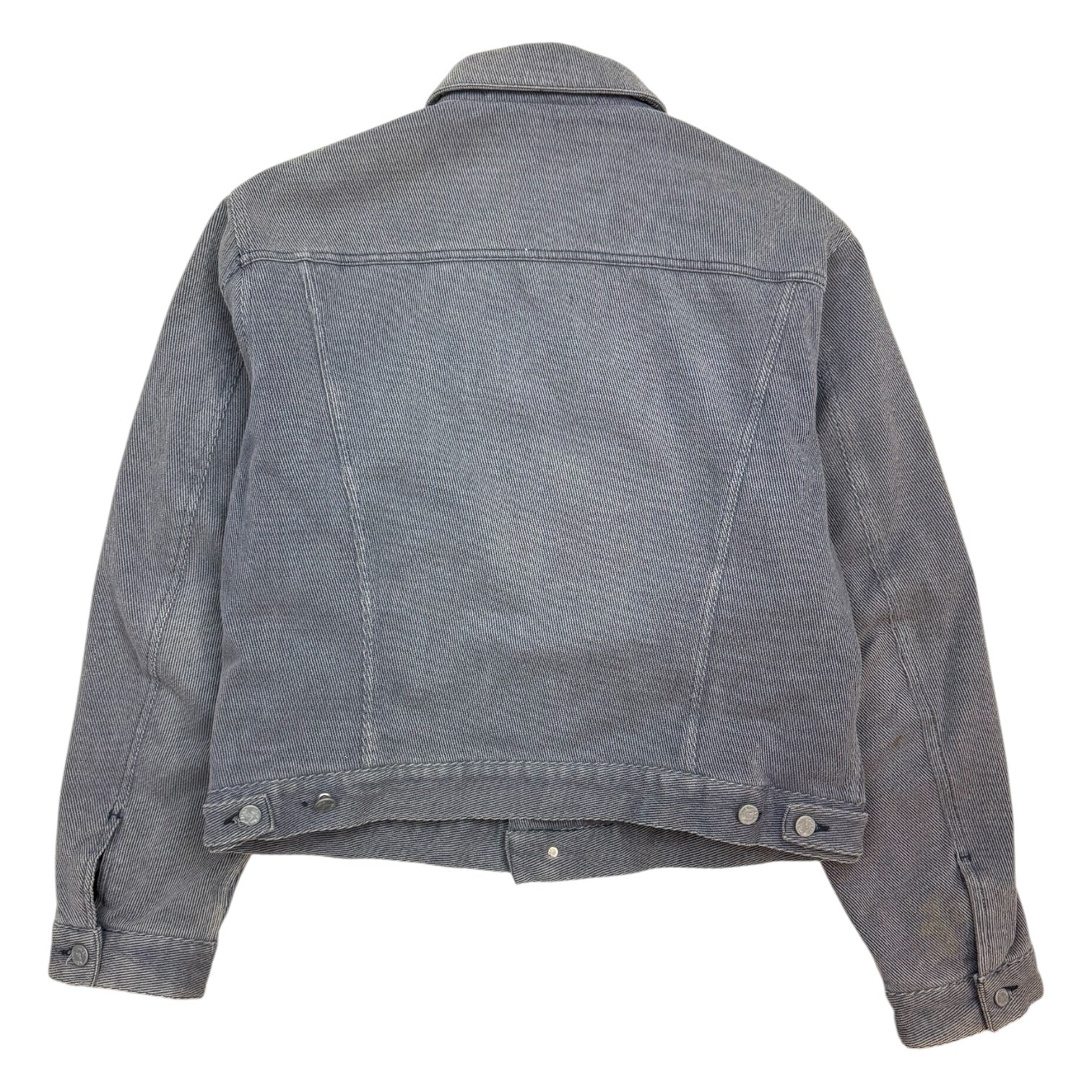 Vintage Armani Jeans Quilted Trucker Jacket Grey