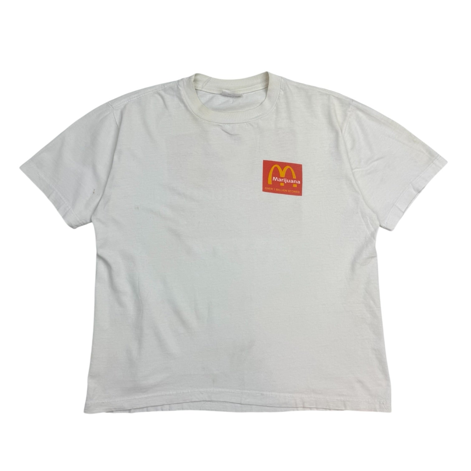 Vintage Marijuana ‘Over 1 Billion Stoned’ Spoof Tee White