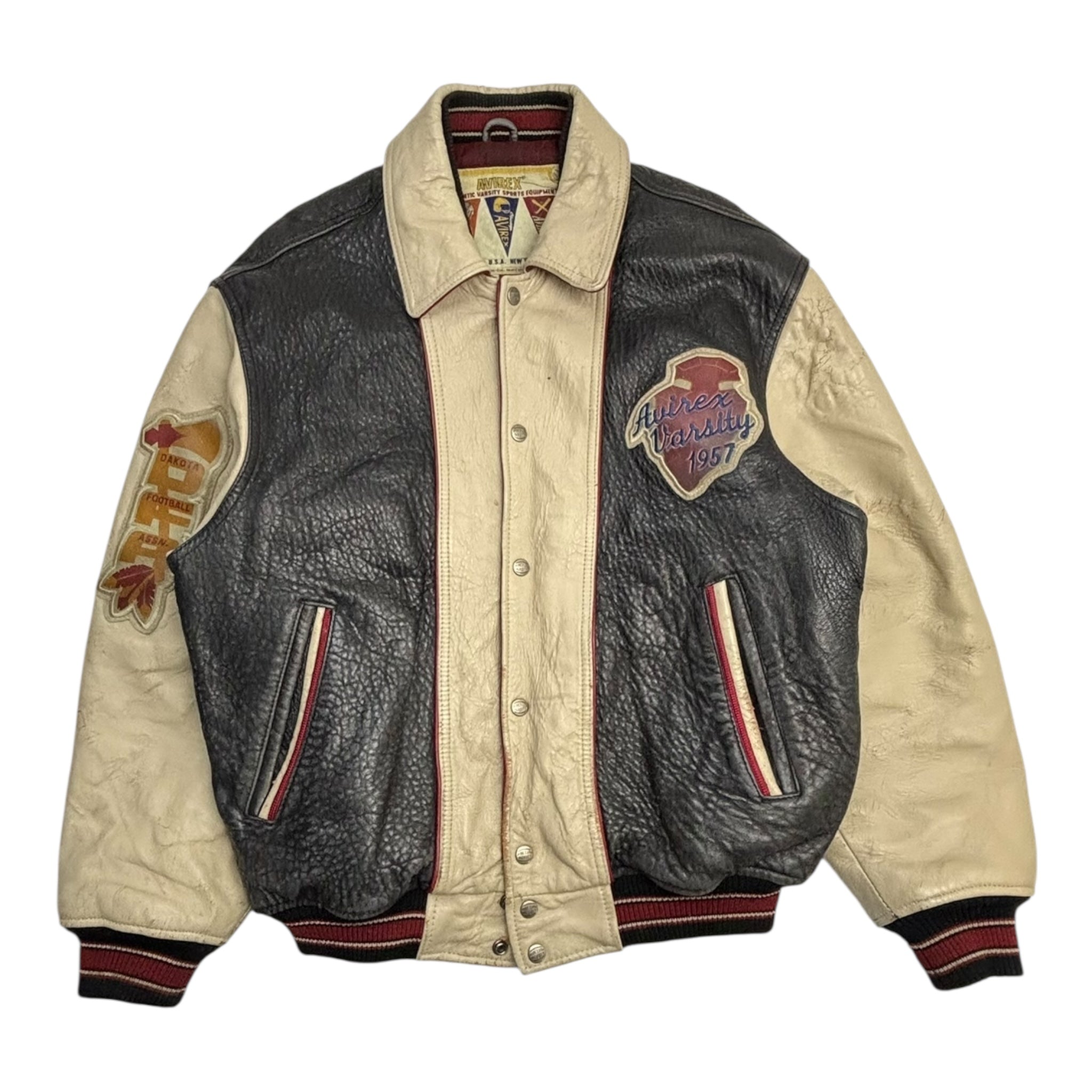 1957 Avirex Soux City Football Leather Jacket