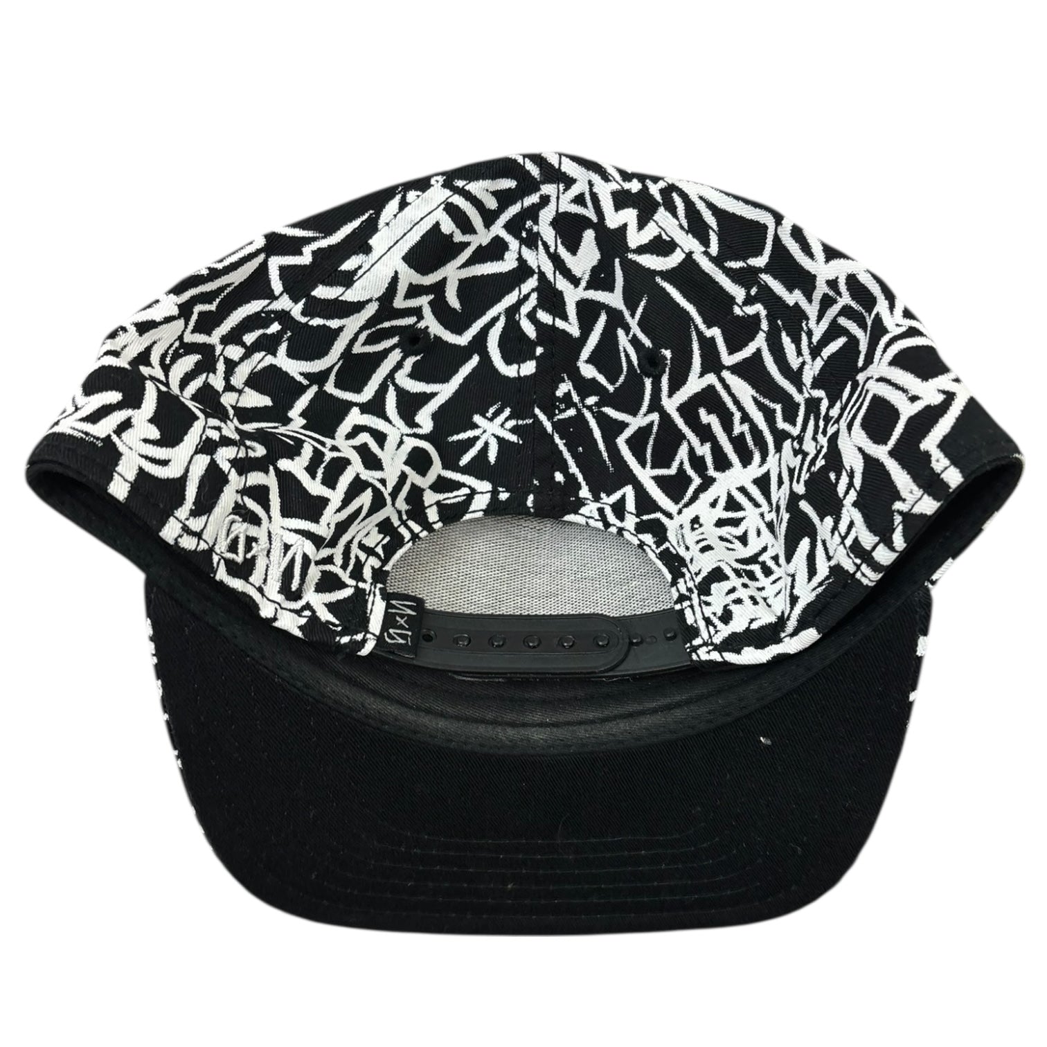 Stussy x Neighbourhood Boneyards Graffiti SnapBack Hat Black/White