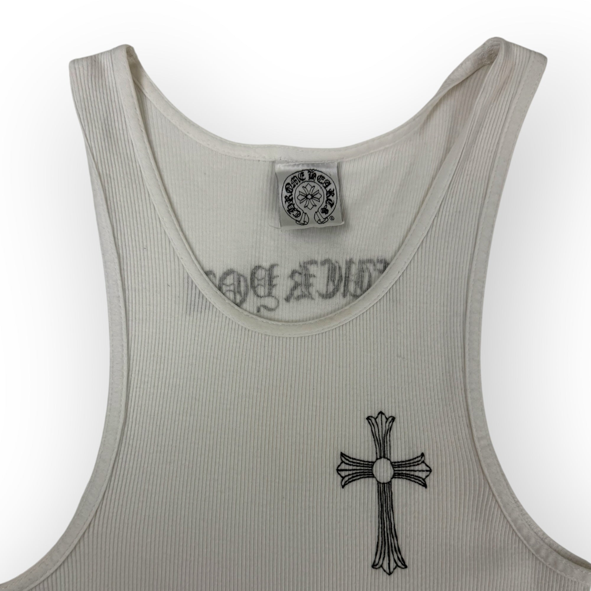 Vintage Chrome Hearts Los Angeles Tank Top White