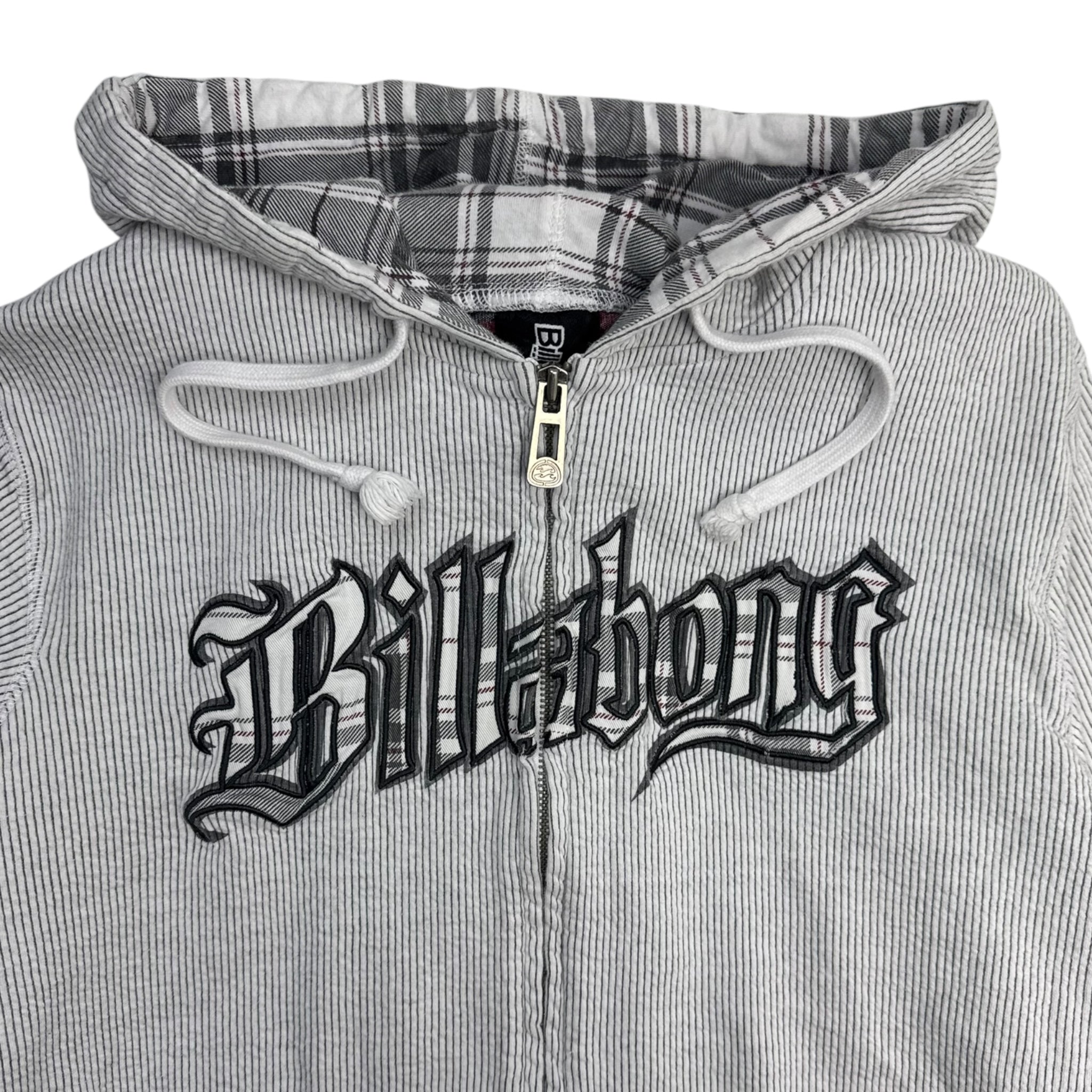 Y2K Billabong Tartan Surf Zip Up Hoodie
