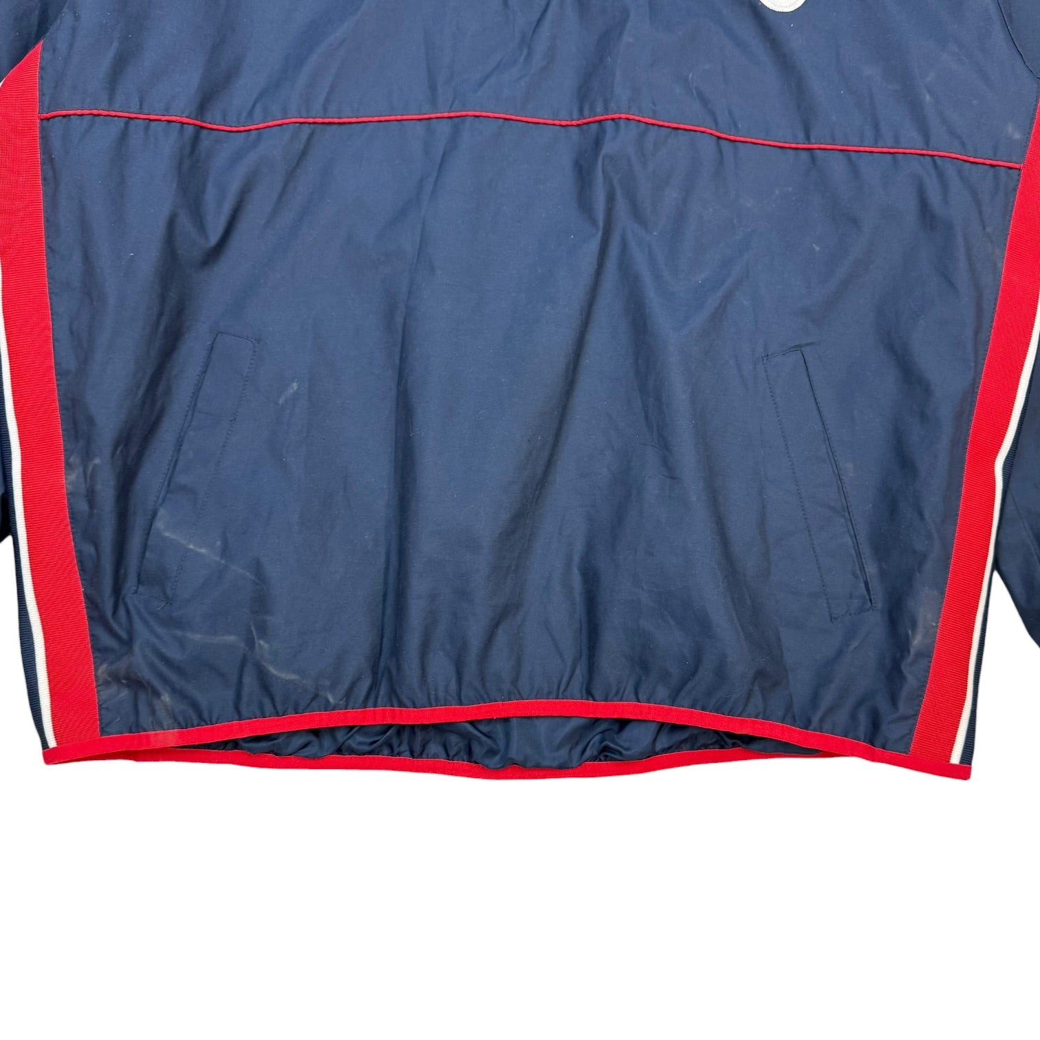 Vintage Majestic Atlanta Braves Quarter Zip Windbreaker Blue/Red