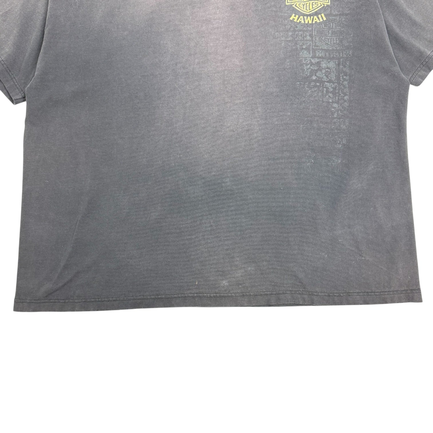 Vintage Harley Davidson Of Honolulu Hawaii Tee Faded Black