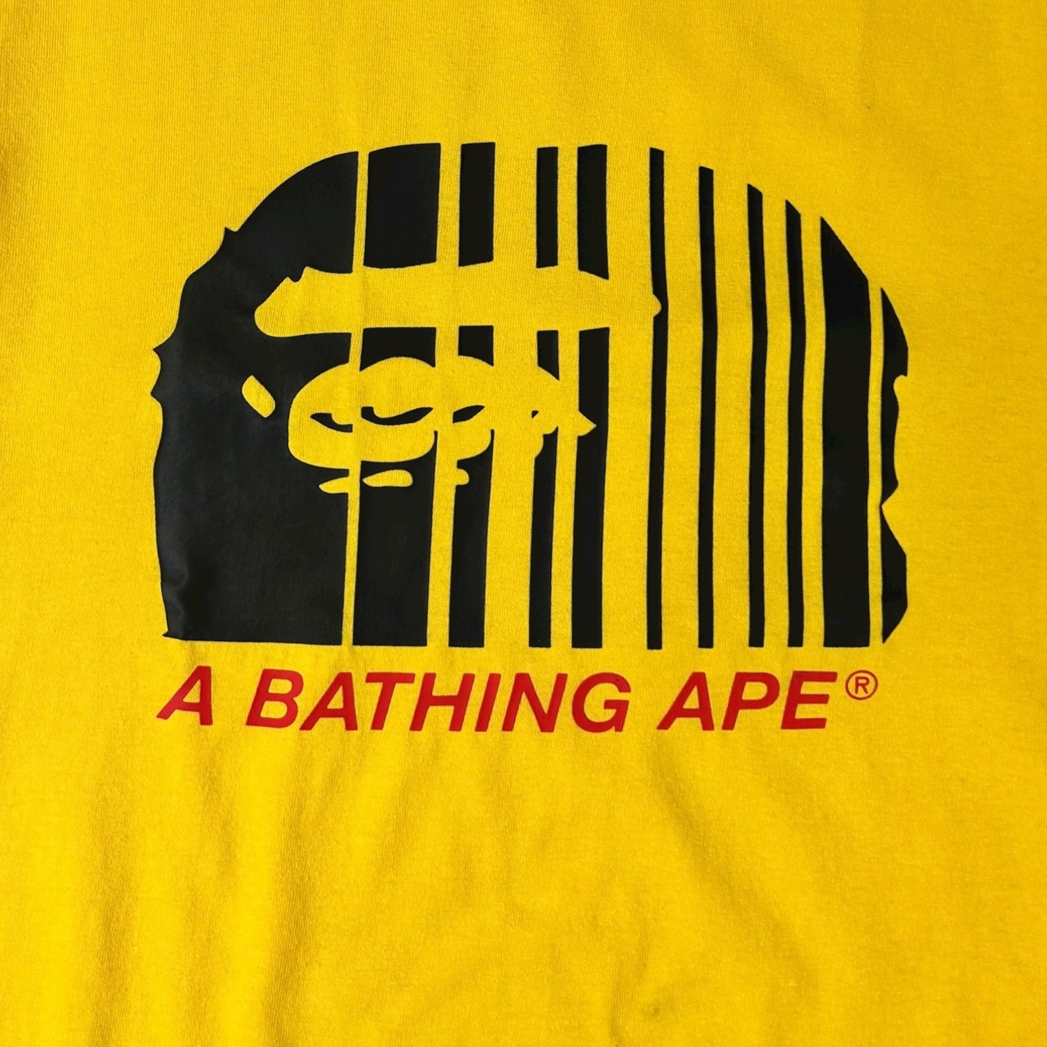 BAPE Vertical Line T-Shirt Yellow