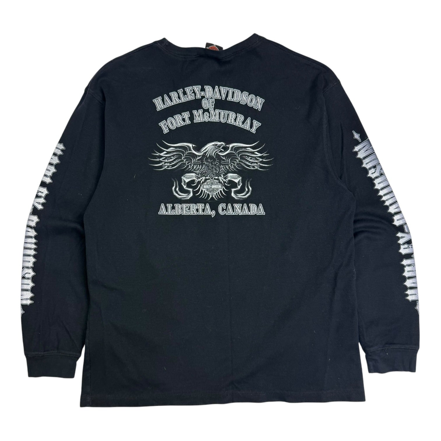 2002 Harley Davidson Of Fort McMurray Thermal L/S Tee Black