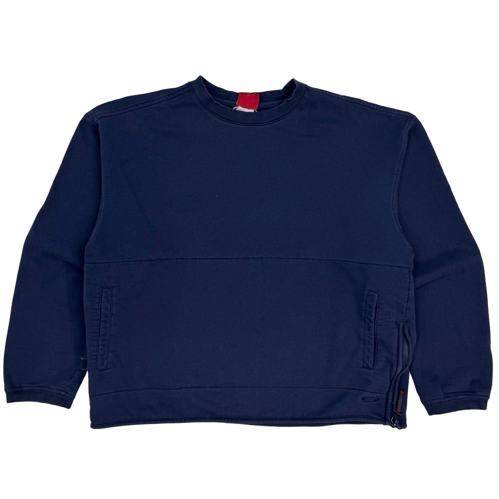 Vintage Oakley Software Sidezip Crewneck Navy