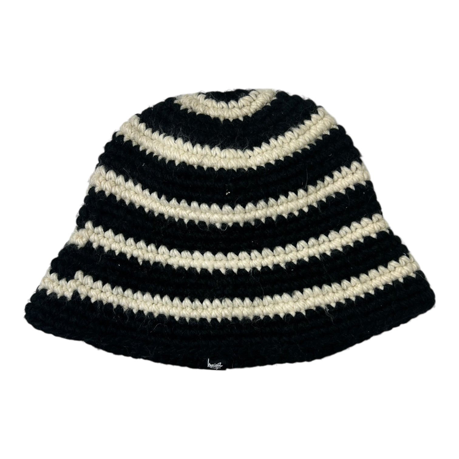 Stussy Striped Knit Bucket Hat Black