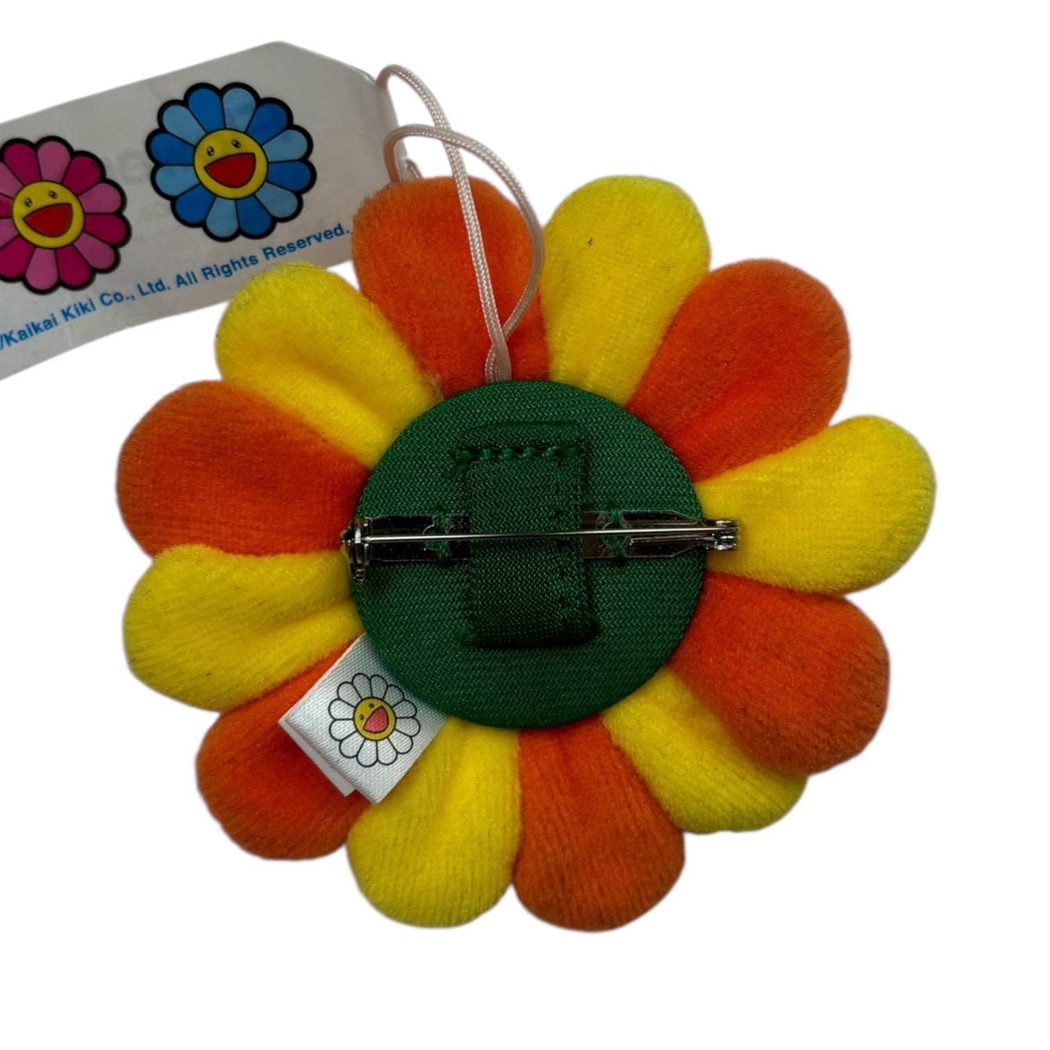 Takashi Murakami Flower Plush Pin Yellow/Orange