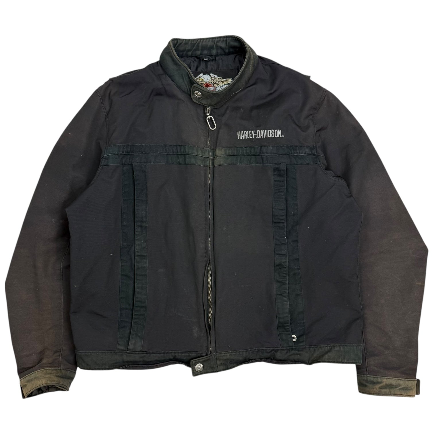Vintage Harley Davidson Motorcycle Jacket Black