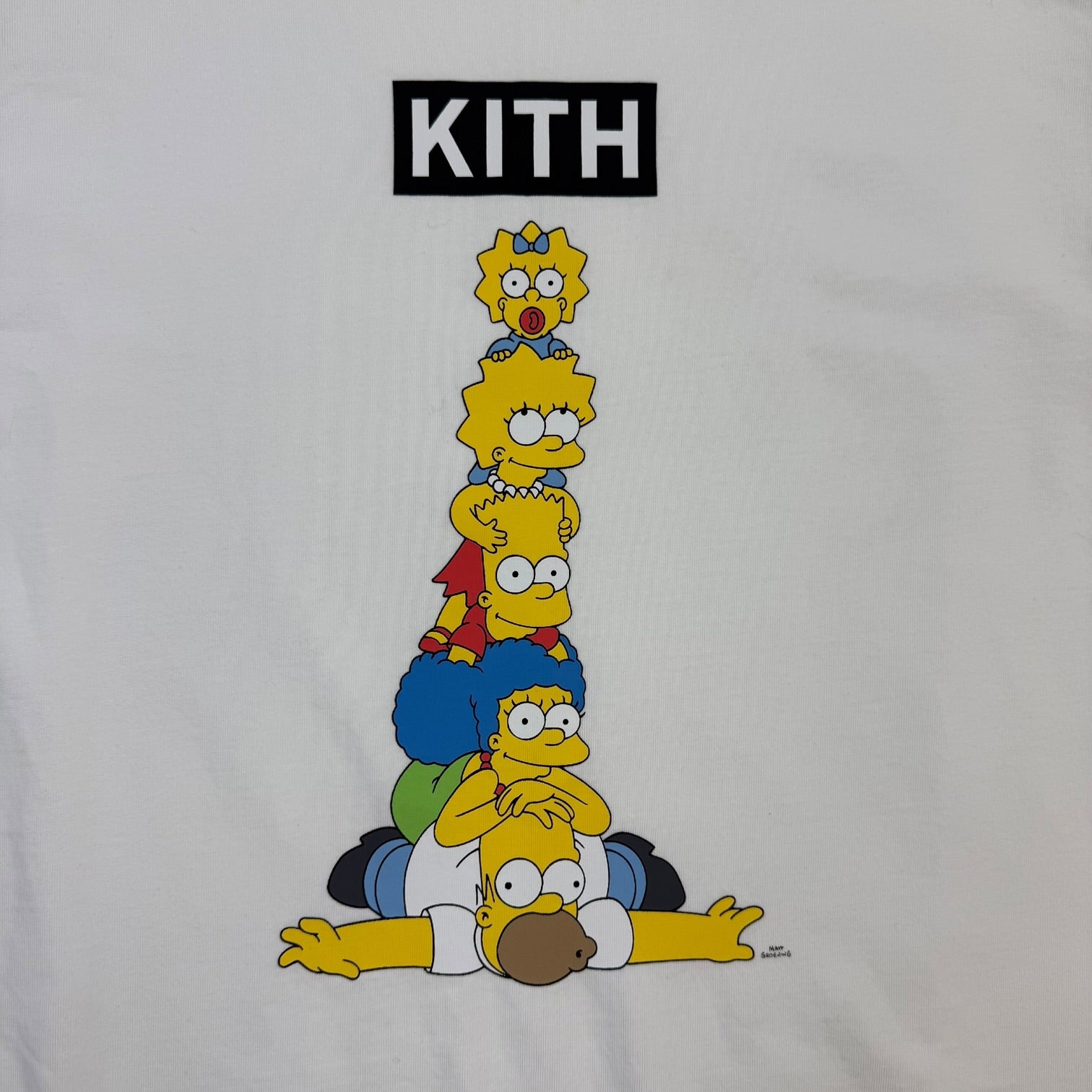 Kith x The Simpsons Family Stack Tee White
