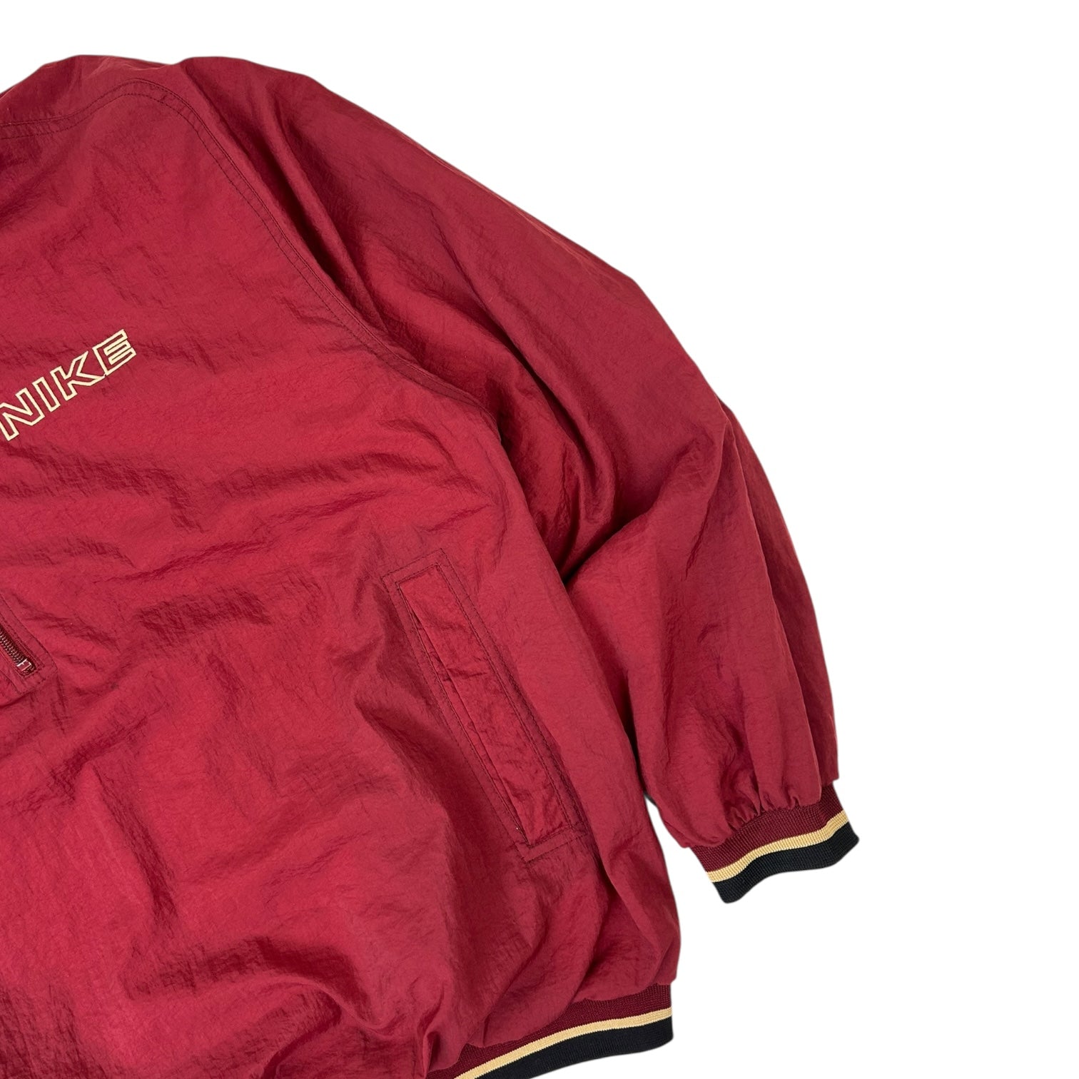 Vintage Nike Spell-Out Quarter Zip Jacket Red