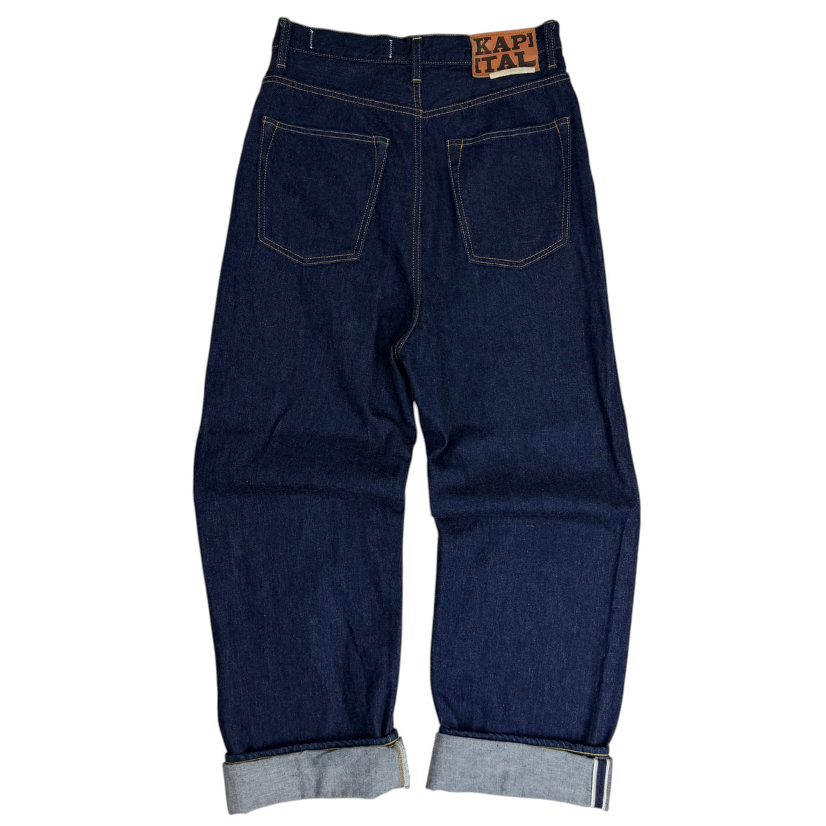 Kapital New Momonroe Wide Leg Selvedge Jeans Blue