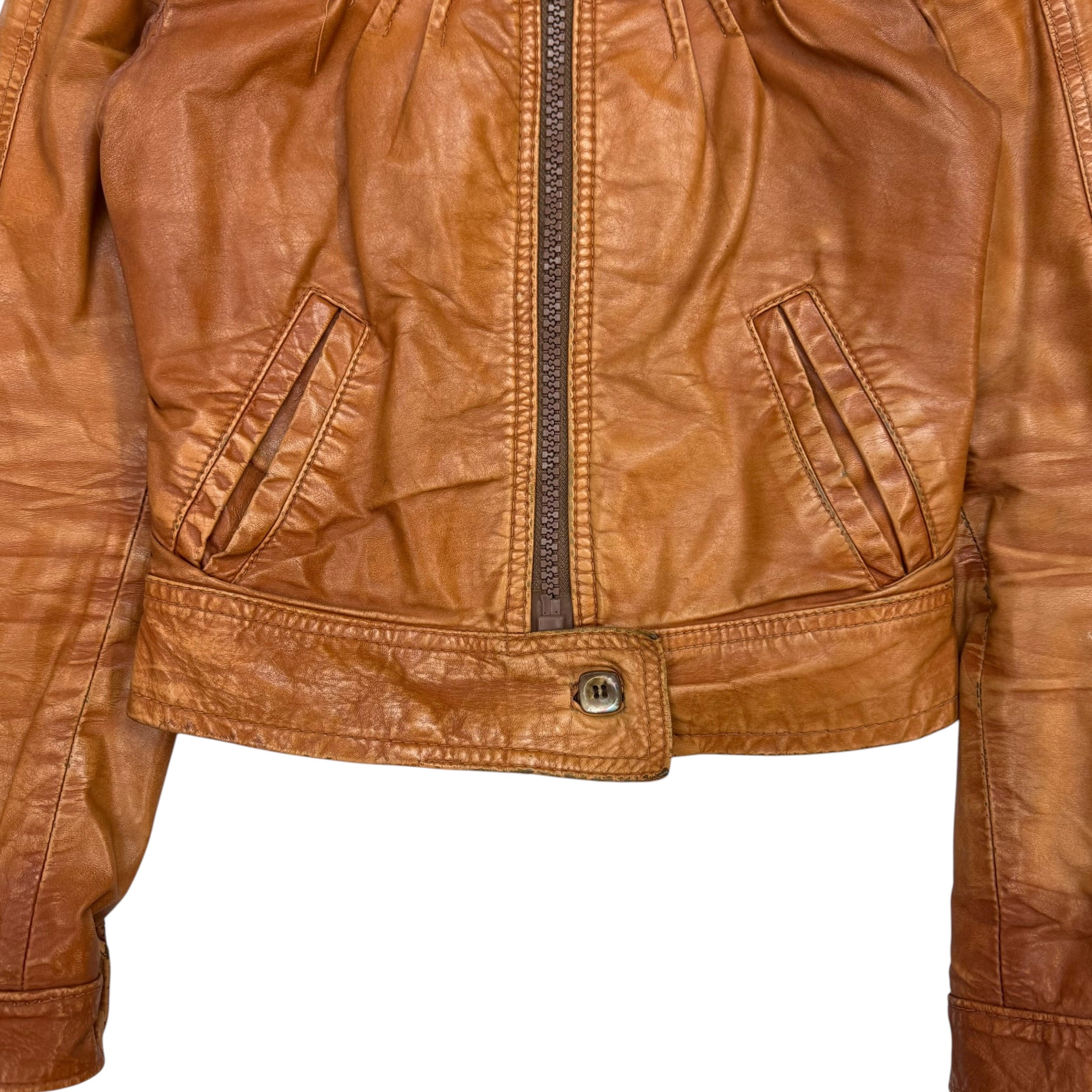 (W) Montreal Leather Garments Jacket Brown