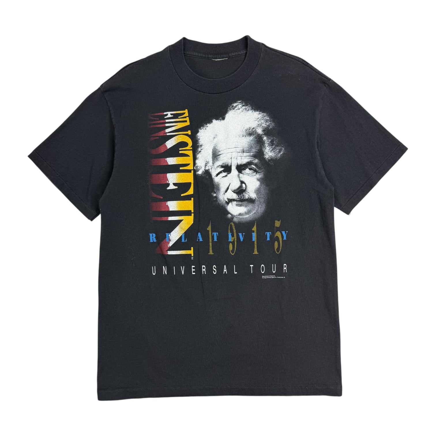 Vintage Albert Einstein Relativity Universal Tour Tee Black