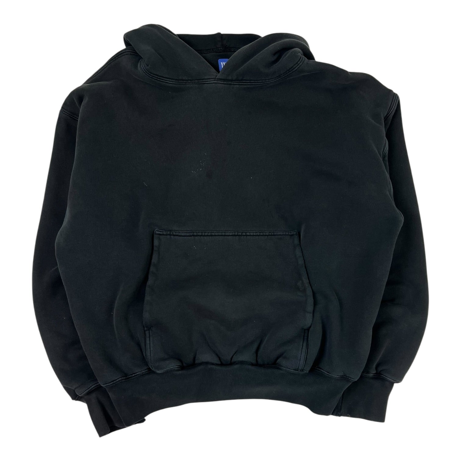 Yeezy GAP Engineered Balenciaga Washed Black Hooded Sweatshirt