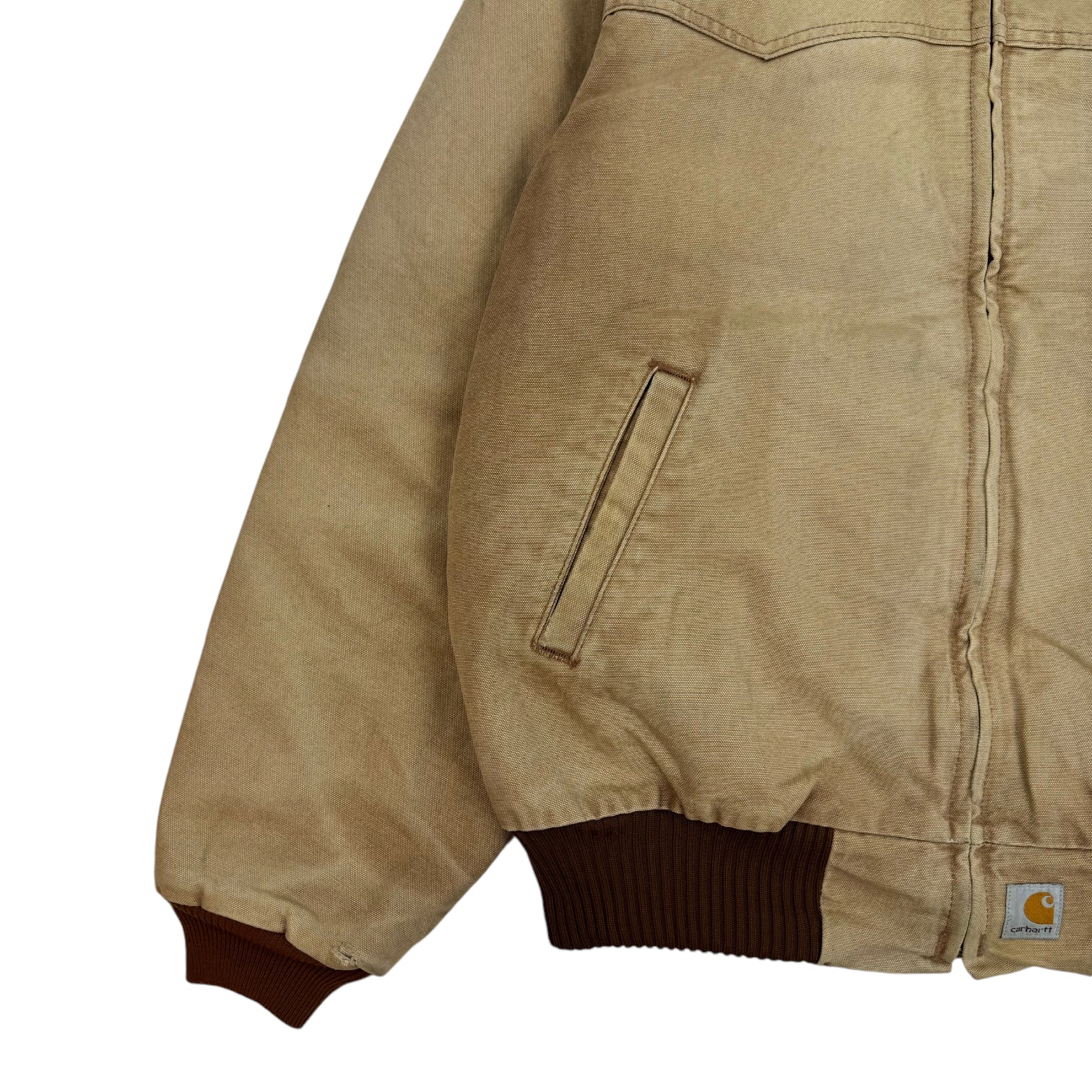 Vintage Carhartt Santa Fe Quilted Lined Jacket Tan