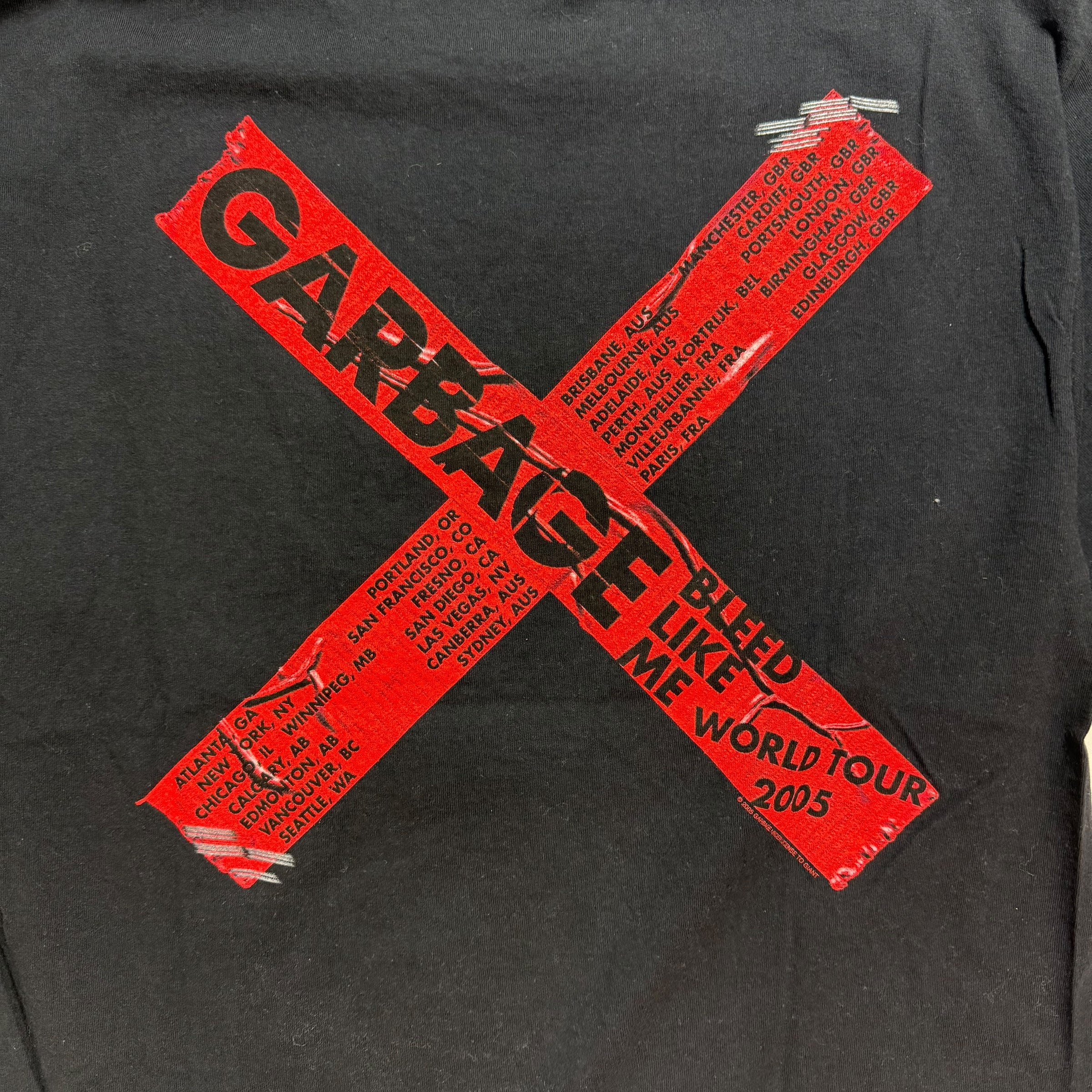 Vintage Garbage Bleed Like Me Tour Tee Black