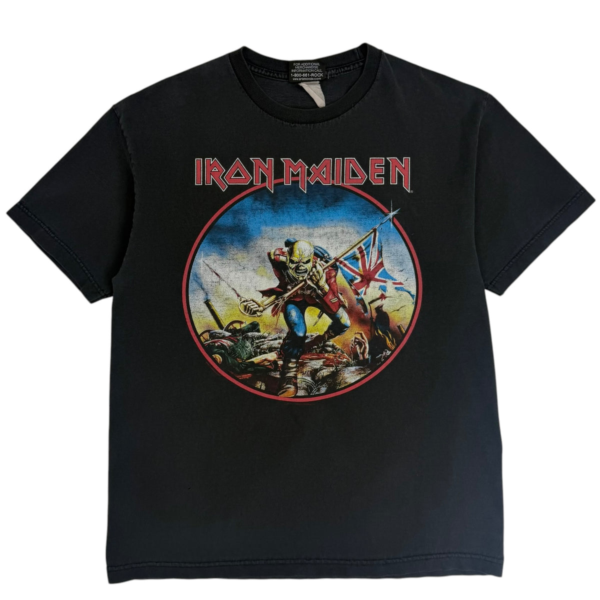 2002 Iron Maiden The Trooper Tee Faded Black