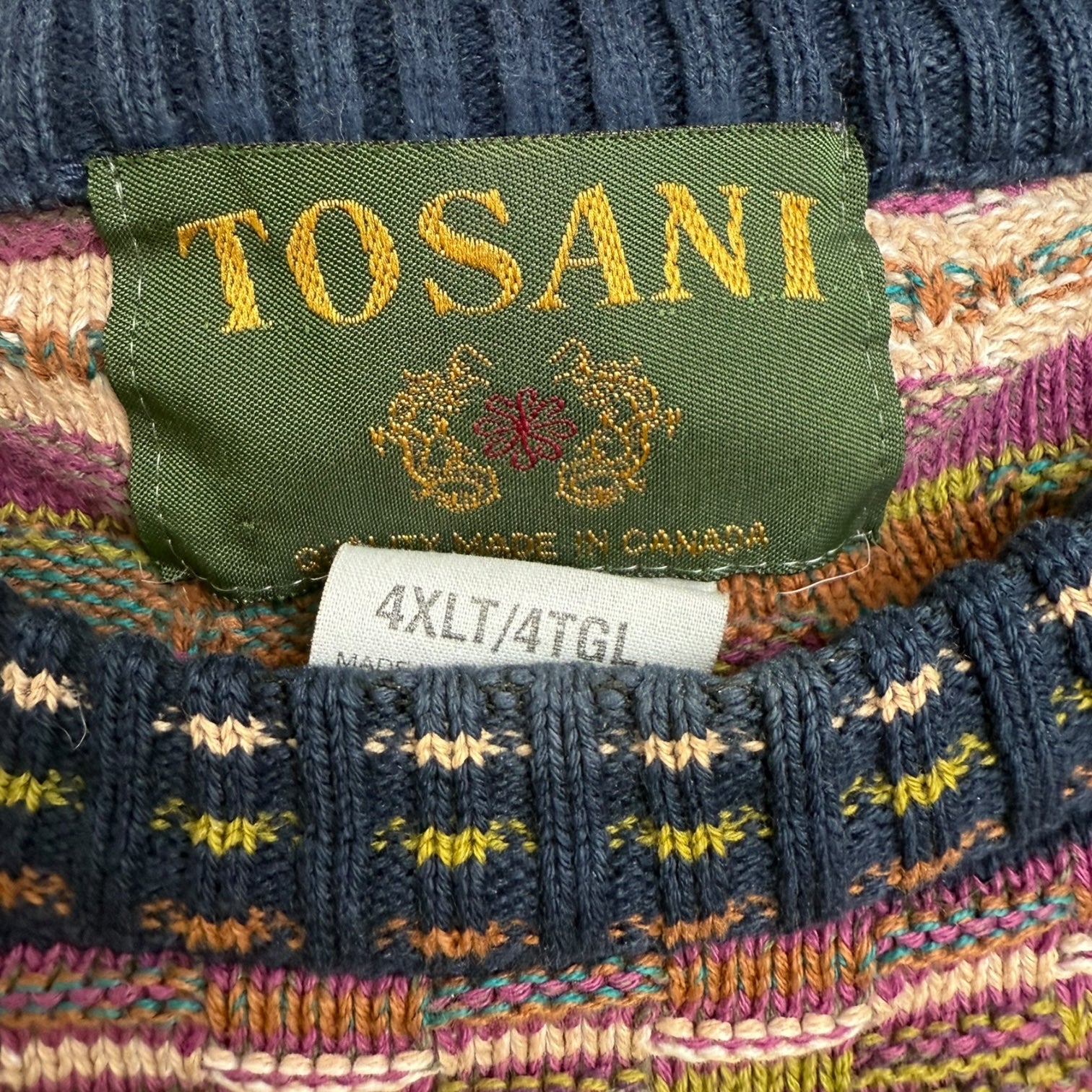 Vintage Tosani Knit Multicolour Stripe Sweater