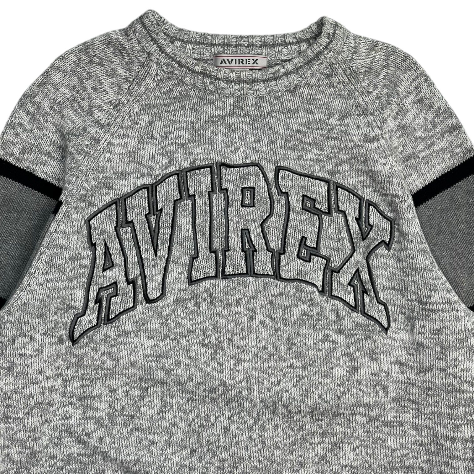 Vintage Y2K Avirex Knit Jumper Grey