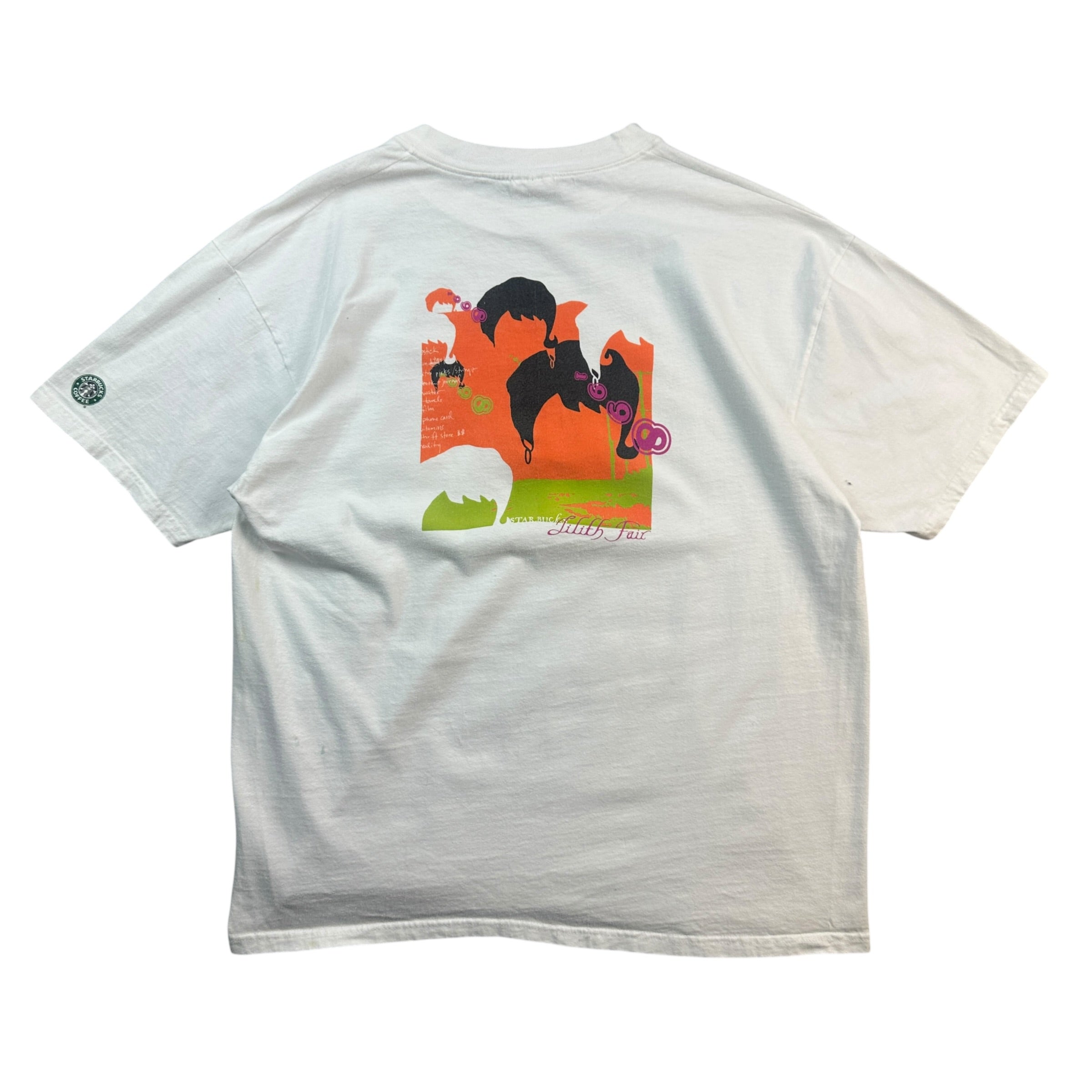 1998 Lilith Fair Starbucks Tour Tee White