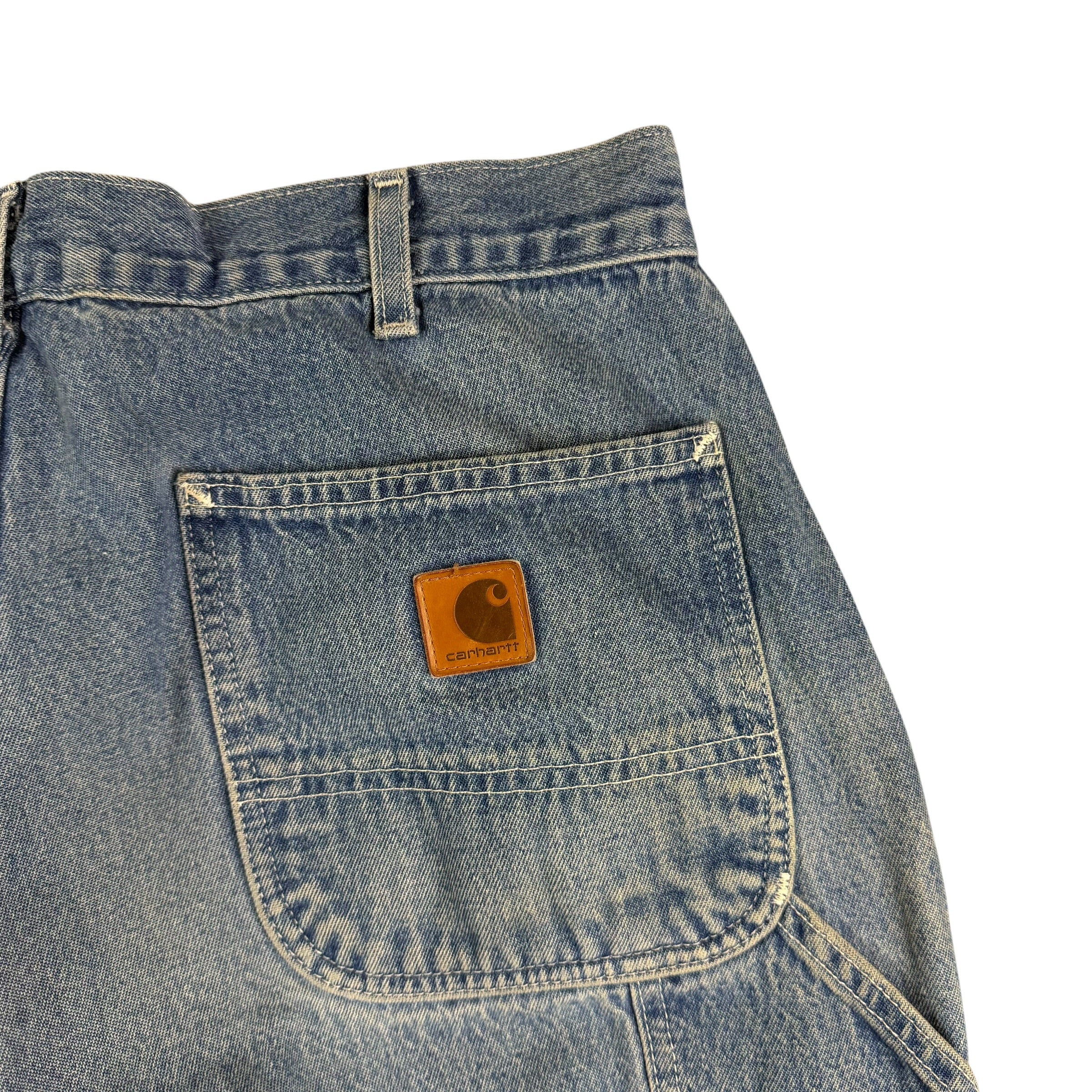 Vintage Carhartt Dungaree Denim Pants Blue