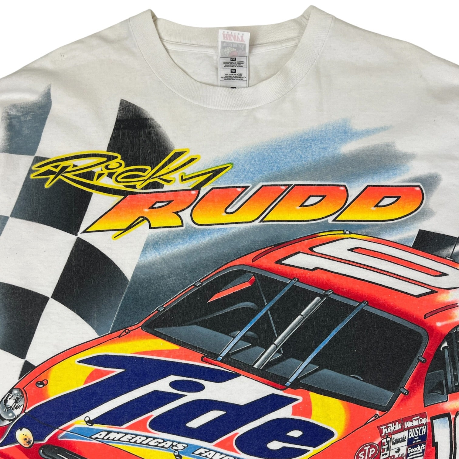 Vintage 1990’s Nascar Ricky Rudd T-Shirt White