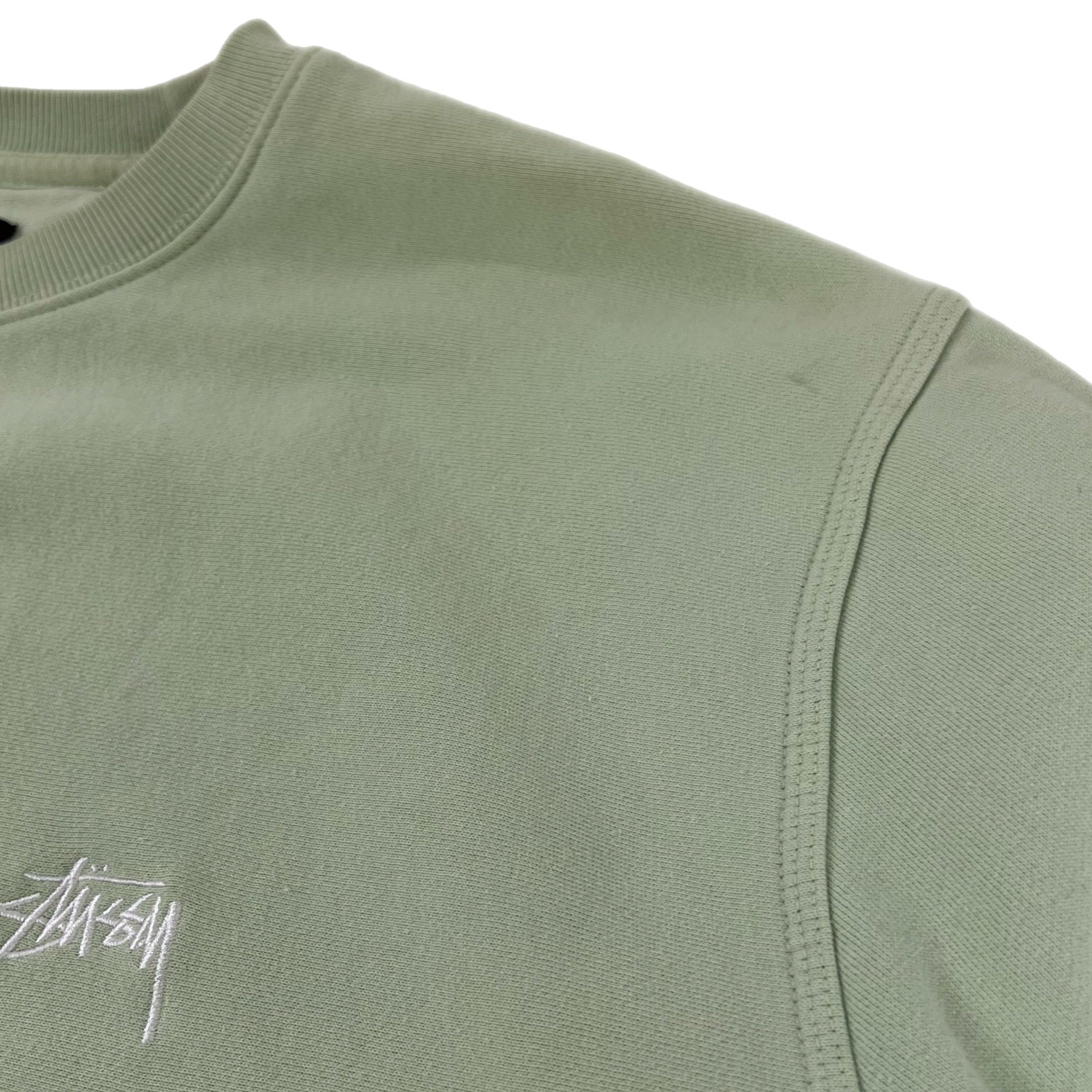 Stussy Classic Script Crewneck Seafoam