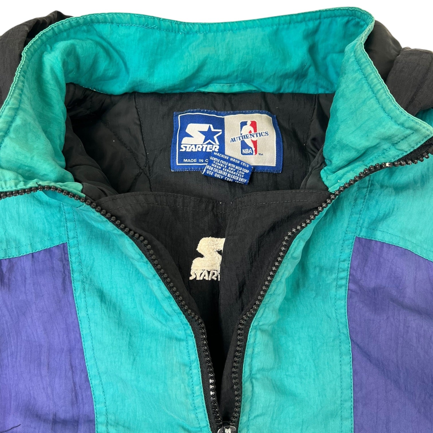 Vintage NBA Starter Charlotte Hornets Half Zip Jacket