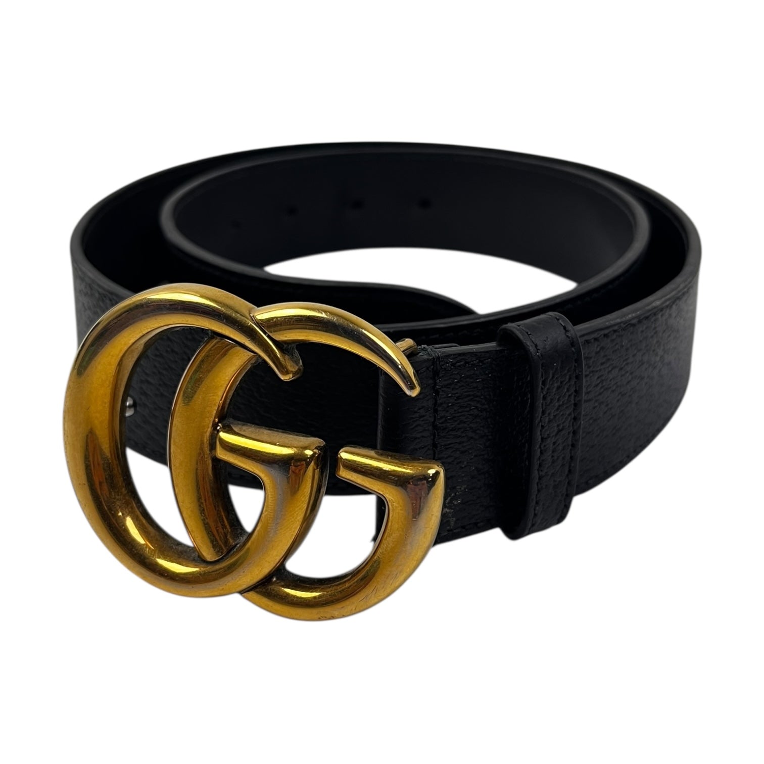 Gucci GG Buckle Leather Belt