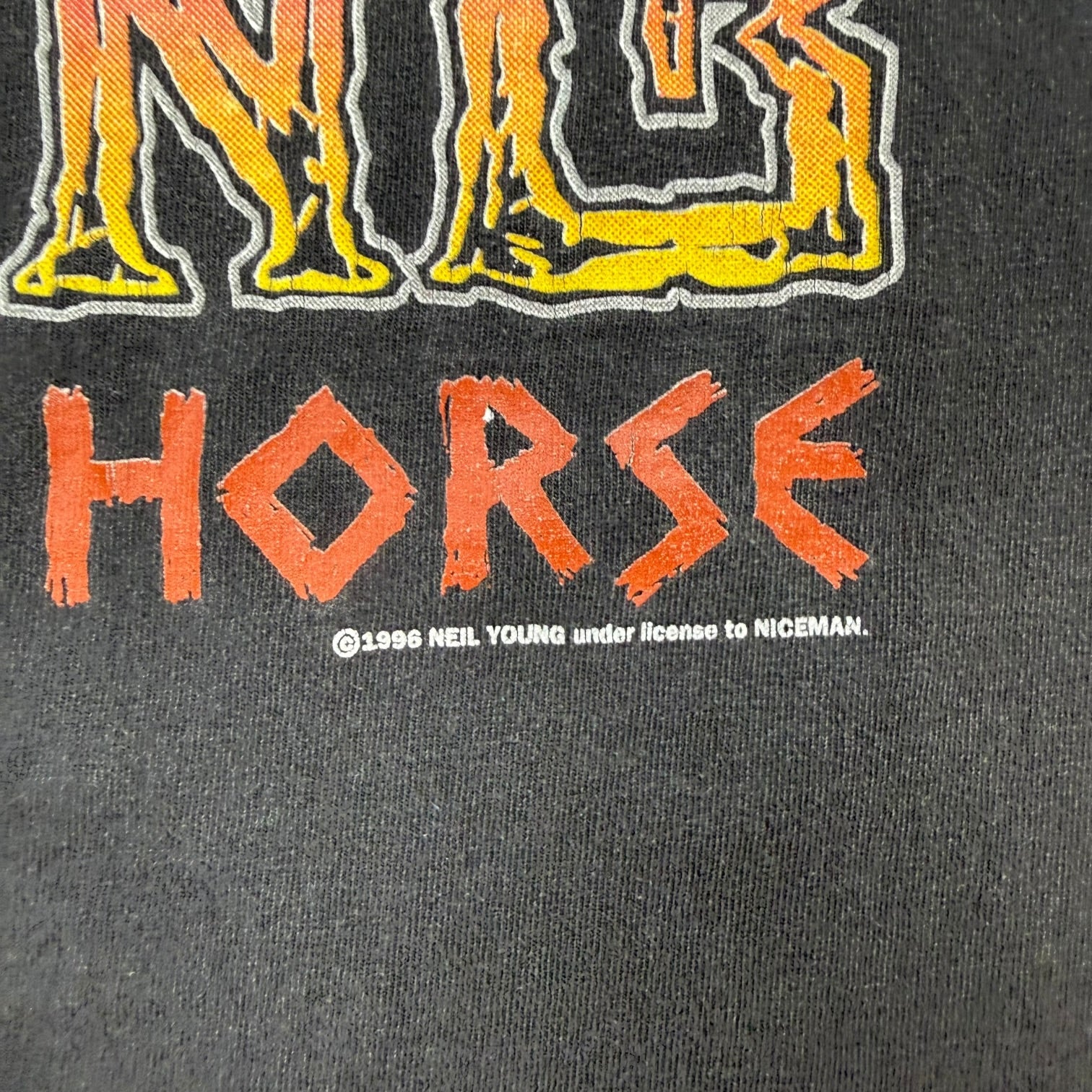 1996 Neil Young With Crazy Horse Tour Tee Black