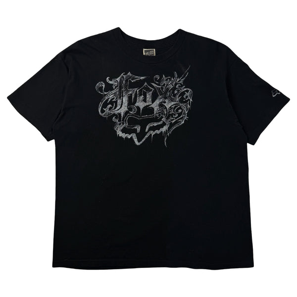 Vintage Y2K Fox Racing ‘Ride Fast As Fox’ T-Shirt Faded Black