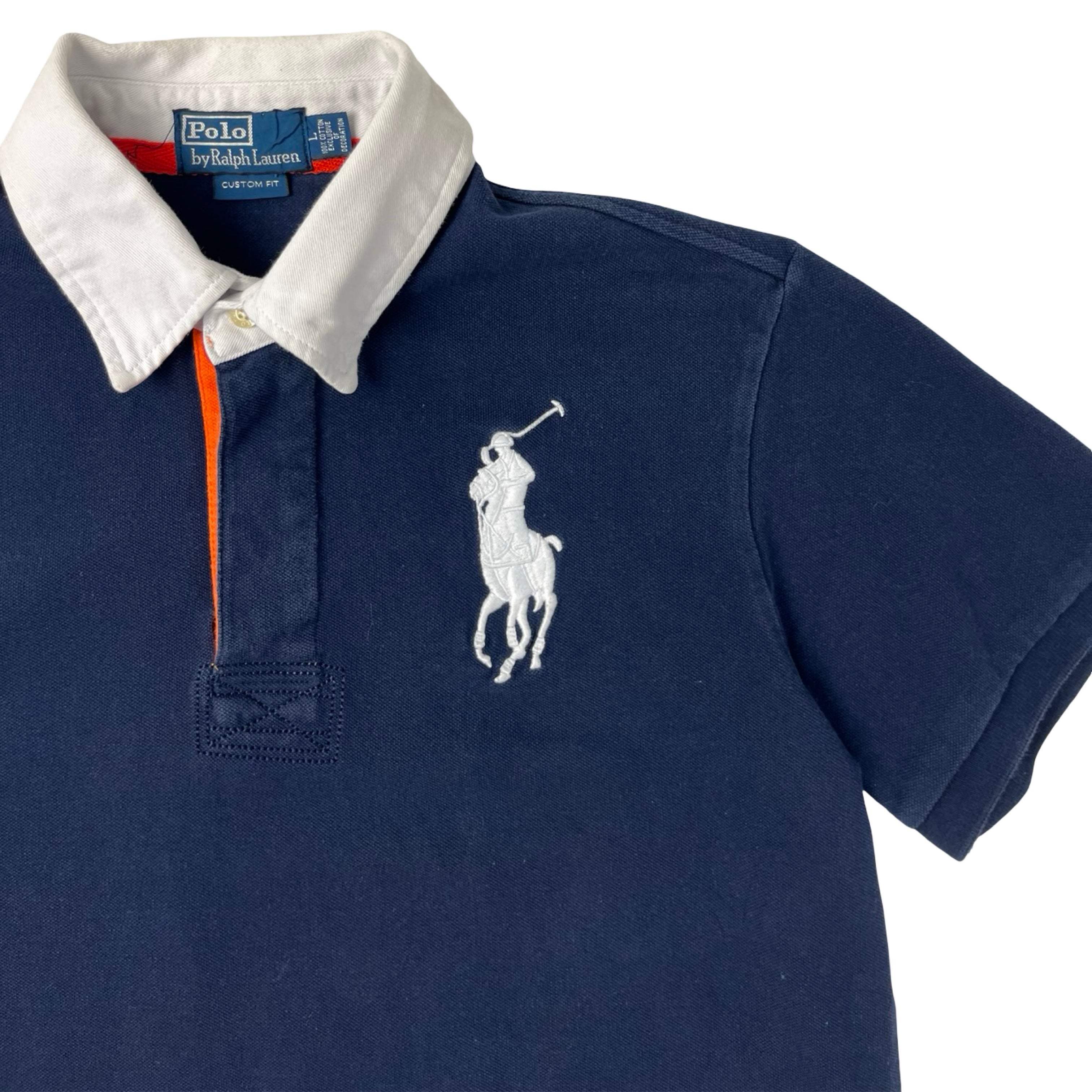 Vintage Polo Ralph Lauren Big Pony Polo Navy/White