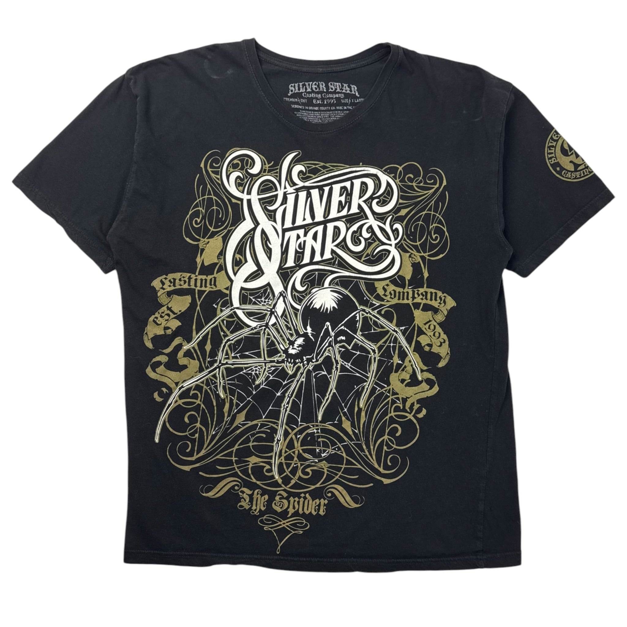 Y2K Silver Star ‘The Spider’ Cyber T-Shirt