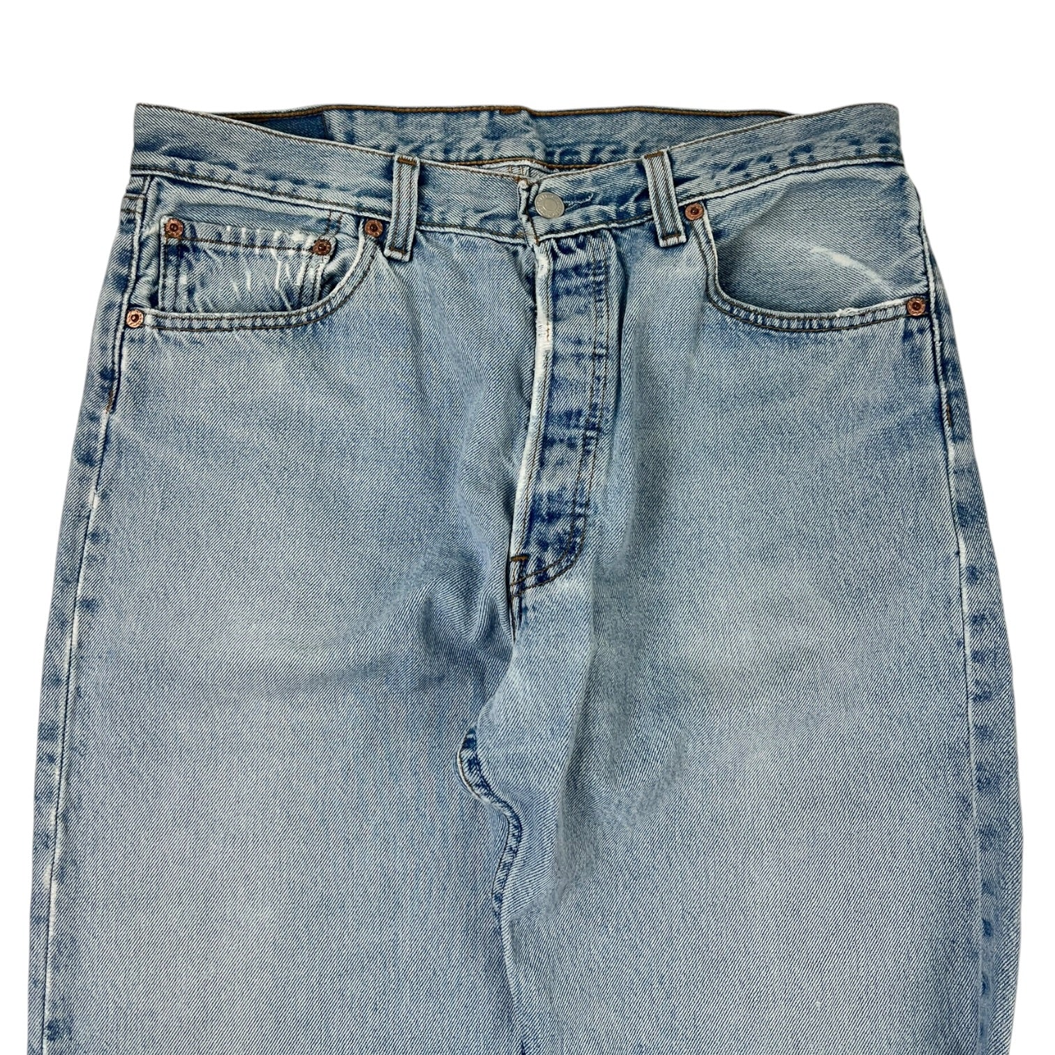 Vintage Levi's 501 Light Wash Straight-Leg Button Fly Closure Jeans