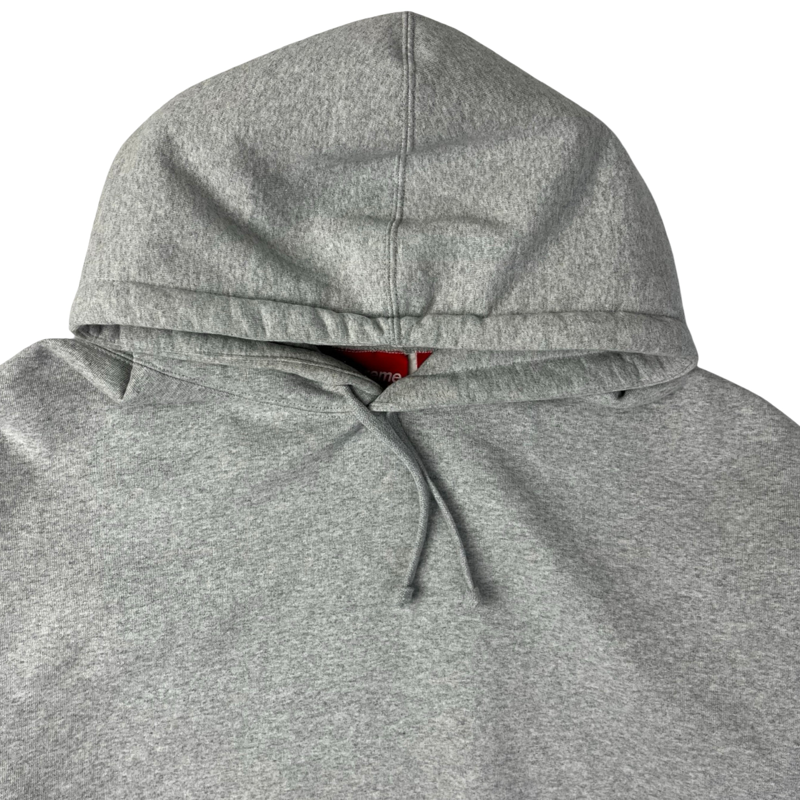 Supreme Satin Applique Hooded Sweatshirt (FW24) Grey
