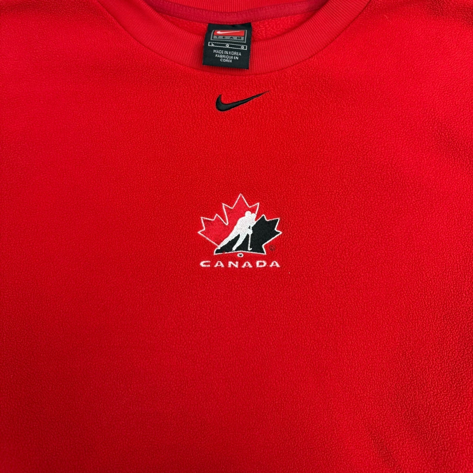Vintage Nike Team Canada Centre Swoosh Fleece Red