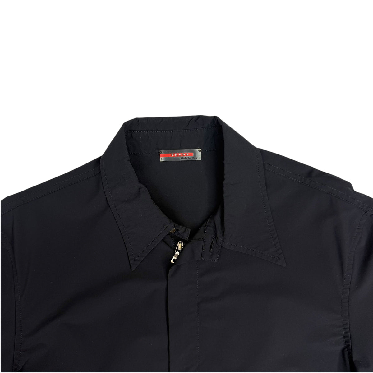 Vintage Prada Zip Up Shirt Black