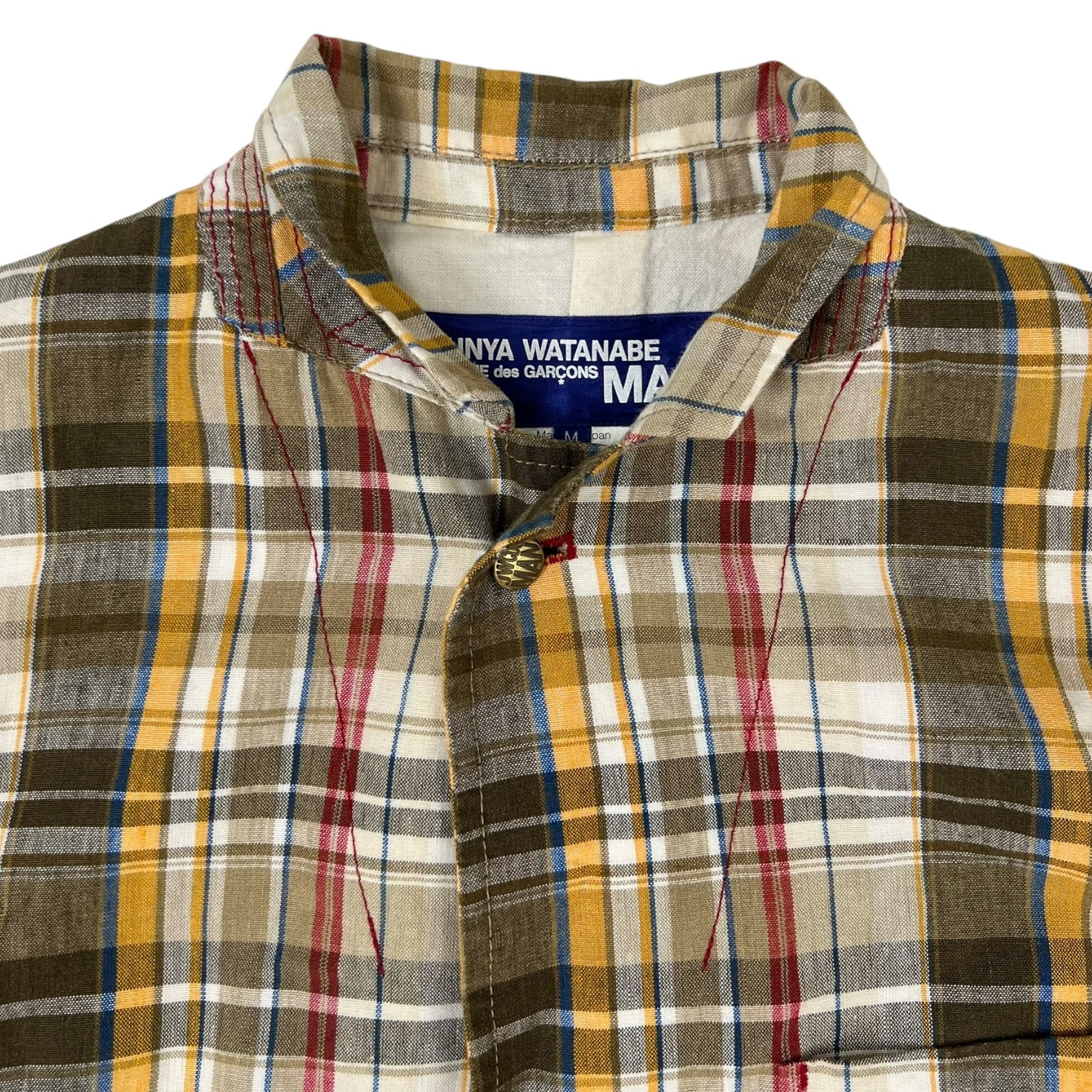Junya Watanabe X Comme Des Garçons Man Plaid Patterned Buttoned Down Jacket Multicolour