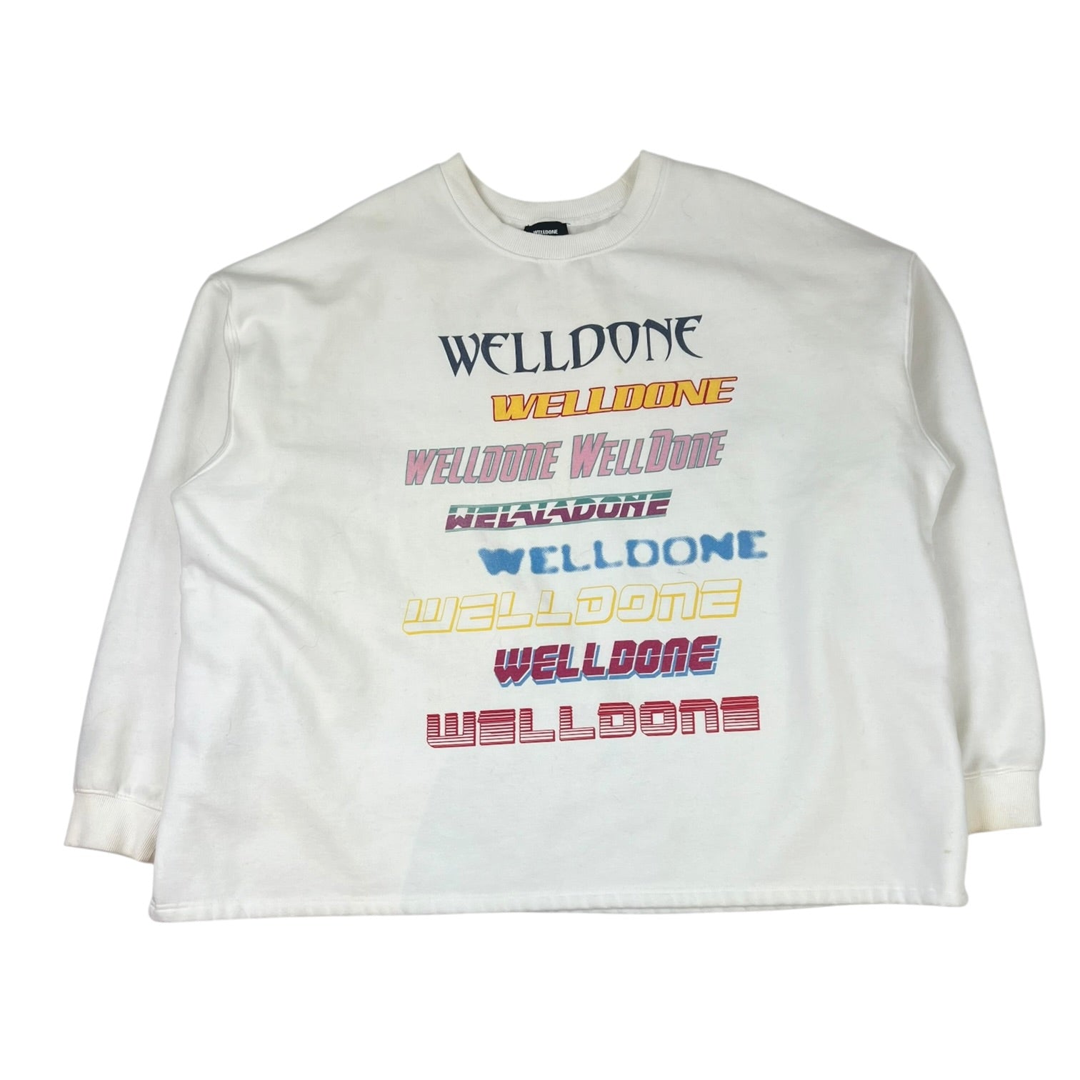 We11done Oversized Logo Print Sweatshirt