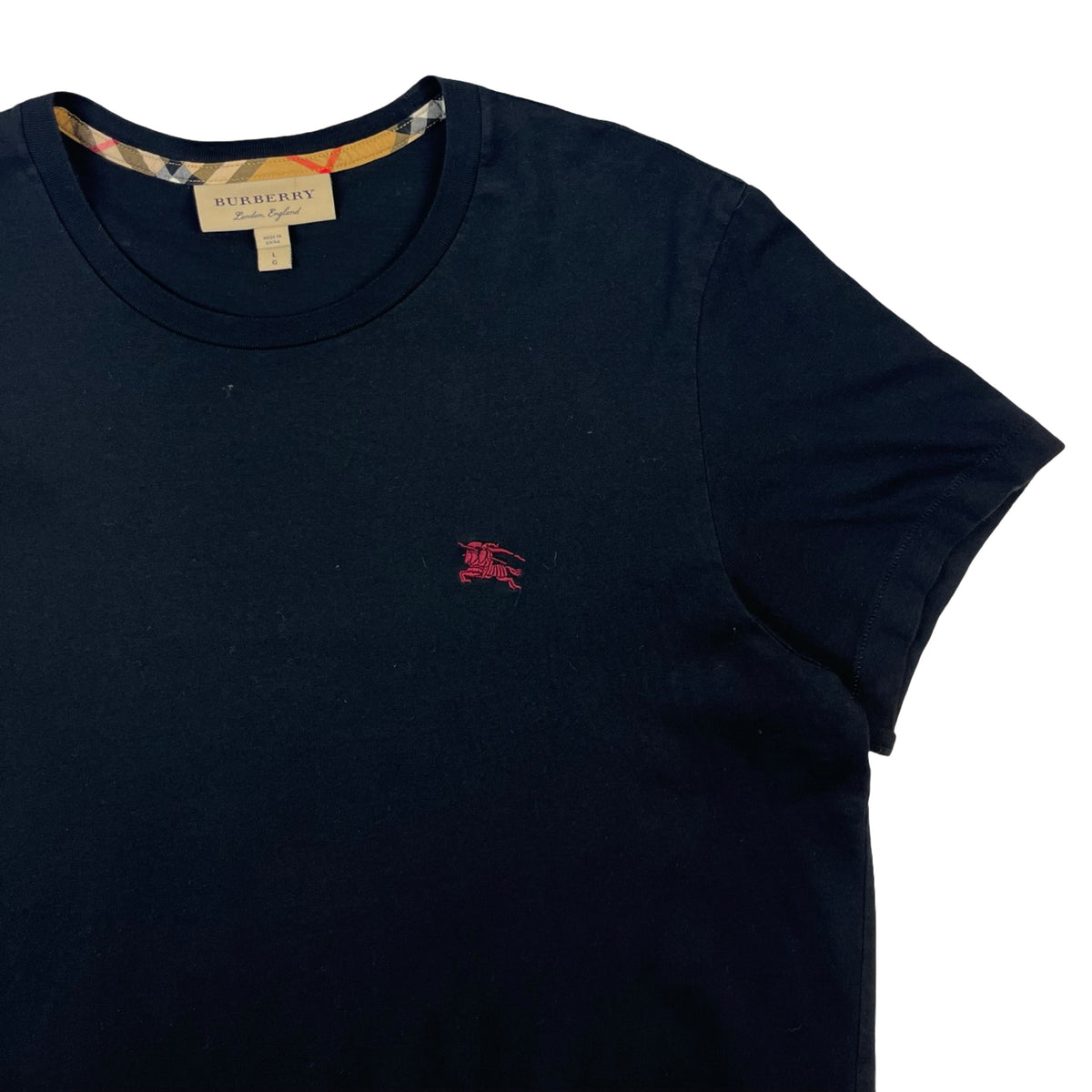 Burberry Plain Logo T-Shirt Navy