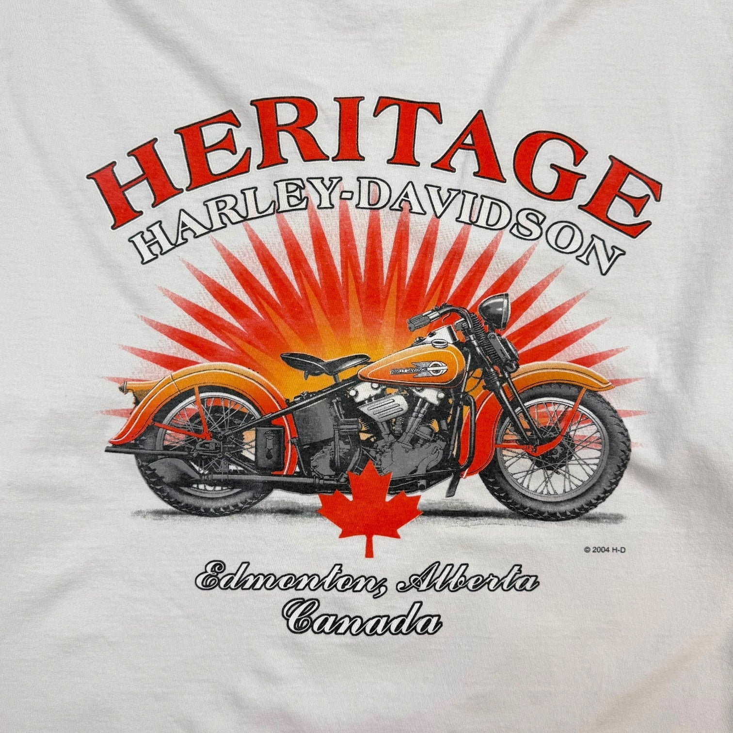 2004 Harley Davidson Of Edmonton L/S Tee White